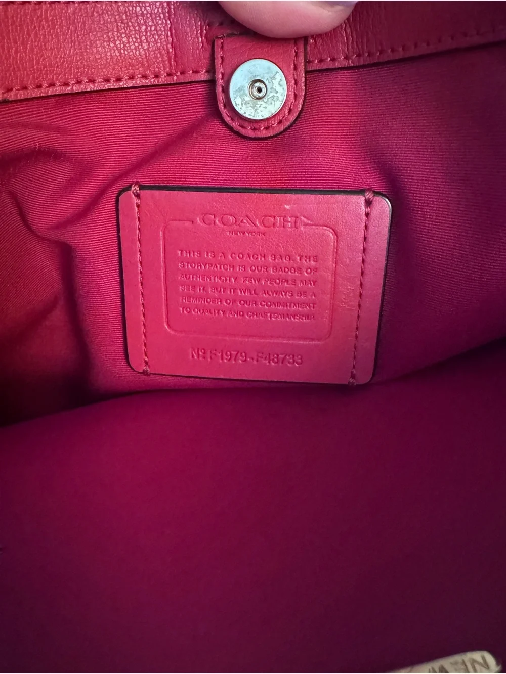 Coach Black Leather Tote with Signature Hardware